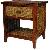 Java Rattan Night Stand 1 Drawer Mahogany Woven Indoor Furniture