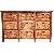 Arc-022 Mahogany Rattan Cabinet Buffet Nine Drawers Wooden Woven Furniture