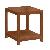 As-03 Mesa Rinconera 60x60cm Teka Mahogany Wooden Indoor Furniture Center Coffee Table