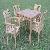 Jepara New Big Stacking Chair And Square Center Table Knock Down 100x100x74cm Teak Garden Furniture