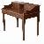 Mahogany Indoor Furniture Study Writing Desk Table Six Drawers Kiln Dry Wood
