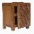 Nightstand Slated One Door Two Shelves Mahogany Teak Indoor Furniture Kiln Dry Wood