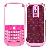 Housing Cover Keypad Pink Metal / Star Design For Blackberry Bold 9000