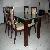 Jogja Leather Dining Set Chairs And Table Mahogany Teak Wooden Indoor Furniture