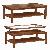 Mesa Centro Rectangular Elevable Complete Center Table Mahogany Wooden Indoor Furniture