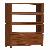 Modern Book Case Four Drawers Knock Down Solid Teak Mahogany Wood Indoor Furniture