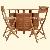 Teak Outdoor Sweden Bar Set Folding Chair Extendable Table Garden Furniture