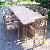 Jogja Max Stacking Set Chair, Rectangular Extension Table Teak Garden Outdoor Furniture