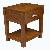 Indoor Mahogany Bedside Nightstand One Drawer Wooden Furniture Java Indonesia