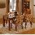 New York Woven Dining Set Mahogany Table, Banana Abaca Chairs Rattan Indoor Furniture Java Indonesia