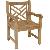 Teka Lattice Back Single Armchair Teak Wooden Garden Outdoor Furniture