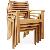 Wina New Stacking Dining Chair With Arm Rest Teak Teka Wooden Garden Outdoor Furniture