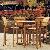 London Round Teak Garden Bar Set Teka Wooden Outdoor Furniture