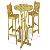 Teak Outdoor Round Bar Set Teka Wooden Garden Furniture
