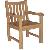 Teak Traditional Single Arm Chair Teka Wooden Garden Outdoor Furniture