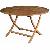 Teka Round Folding Table Curve Legs Teak Wooden Garden Outdoor Furniture