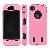 Rugged Hard Plastic Case For Iphone 4 Pink New