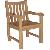 Teka Standard Traditional Garden Arm Chair Knock Down Teak Outdoor Garden Furniture
