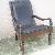 Colonial Mahogany Lazy Leather Chair Wooden Indoor Furniture