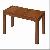 Mahogany Mesa Rectangular Table Knock Down Solid Kiln Dry Wooden Indoor Furniture