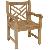 Standard Teka Lattice Cross Back Arm Chair Teak Outdoor Garden Furniture Java Indonesia