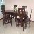 Teak Mahogany Wooden Java Dining Room Set Six Chairs And Table Kiln Dry Indoor Furniture