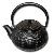 0.6 Liter Black Cast Iron Teapot With Nailhead Pattern Design