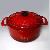 Round Covered Casserole In Red