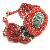 Huge Tibetan Jewelry Turquoise Red Coral Amulet Bracelet Oval Shaped