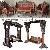 Wooden Hand Carved, Painted Swings And Sofa Set From Rajasthan