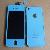 Blue Full Iphone 4 Full Kits Front Lcd And Disgitizer And Back Panel Blue Home Button