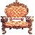 Mahogany Big Lion Crown Chair