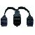 Obd Cable, J1962m To 2-j1962f, Y-cable