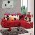 Upholstery Modern Fabric Sectional Sofa, Living Room Leisure Corner Seat, Home Furniture