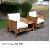 Set Terrace Kt 032 Kd Natural Color 2sc 1tb With Foam Cushion