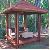 Gazebo Saudi #1 Single Roof Iron Wood Merbau Wood