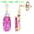 Fashion Peach Zircon And Alloy Jewelry Earring