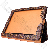 Quadrilled Leather Cases For Ipad 2-brown