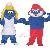 Smurf Costume Mascot Cartoon Characters Costume