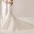 Front Bowknot Embellished Strapless Mermaid Train Wedding Dress