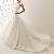 V-neck Pleat Embellished A-line Train Wedding Dress