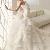 V-neck Waist Lace Embellished A-line Train Wedding Dress