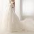 V-neck Waist Rhinestone Embellished Empire Train Wedding Dress